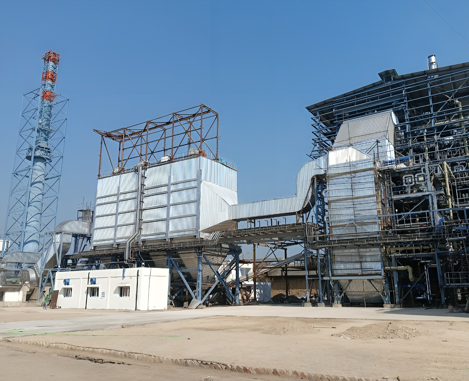 Electrostatic precipitator installation at an operating plant